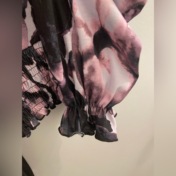 Topshop Square Necked Crop Top - Tie Dye - Size XS - Picture 8 of 9